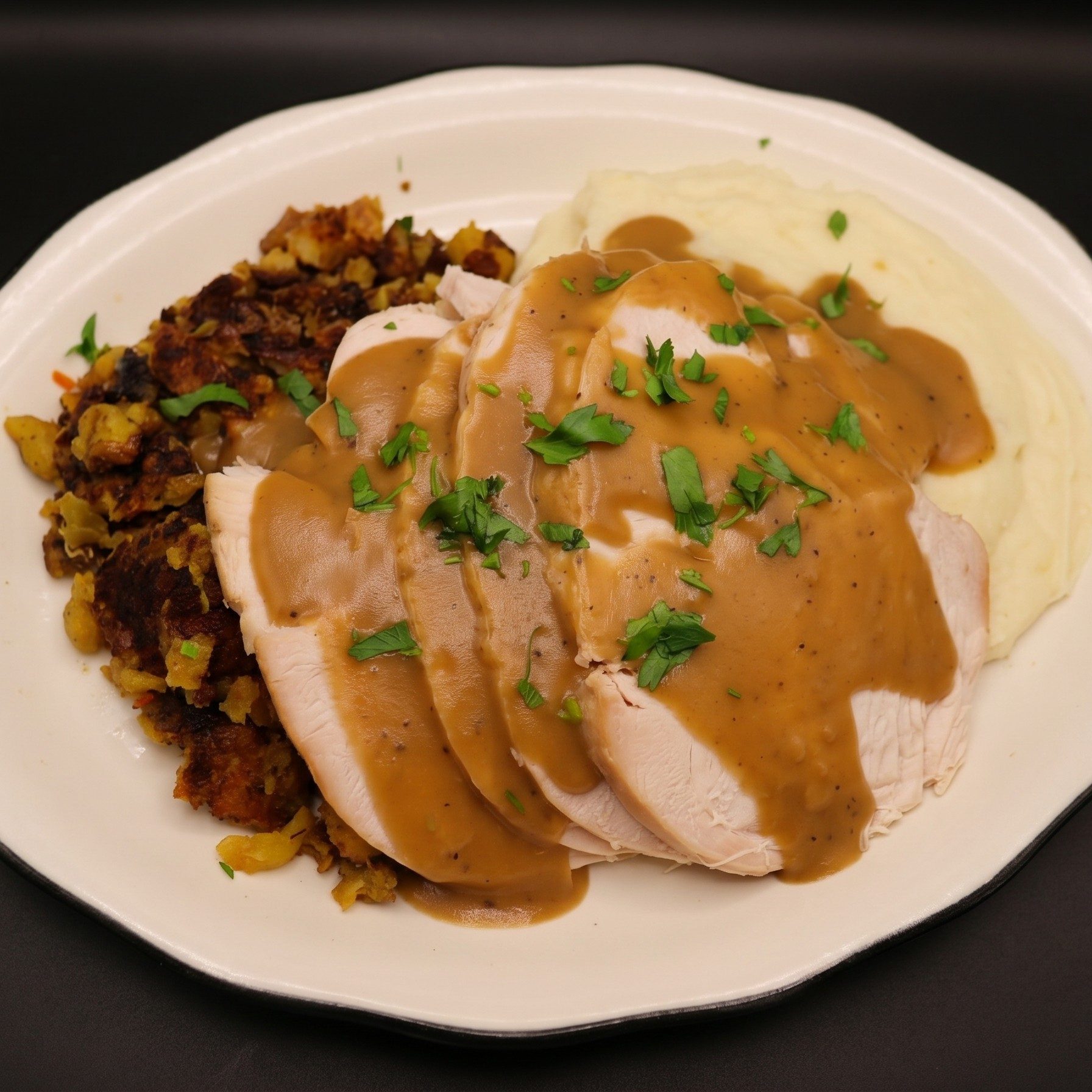 Fresh Turkey Dinner.